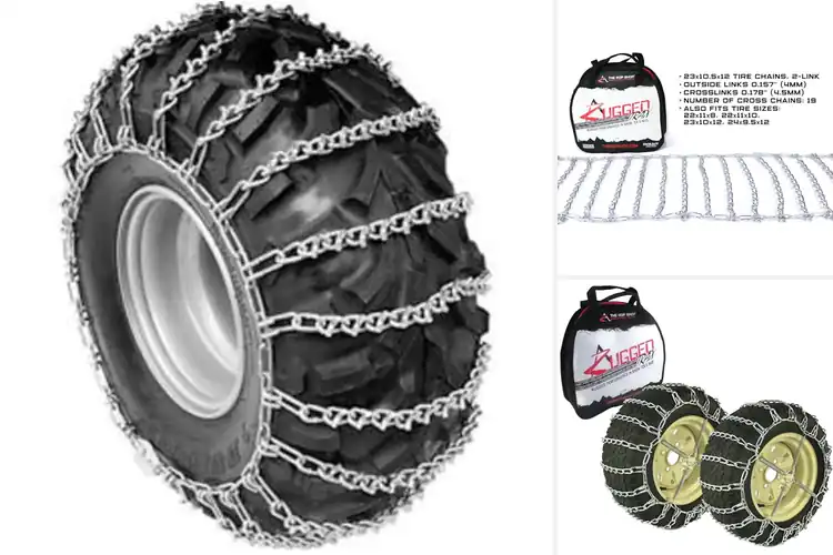 Detailed view of Best ATV Tire Snow Chains