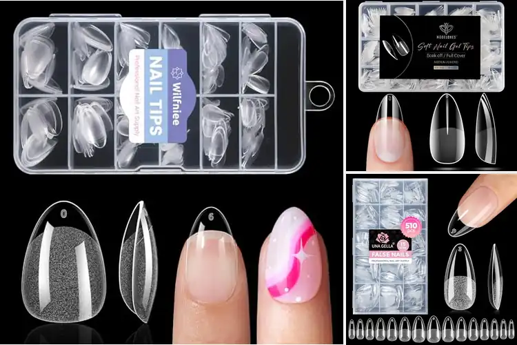 Detailed view of Best Breathable Almond Nail Tips