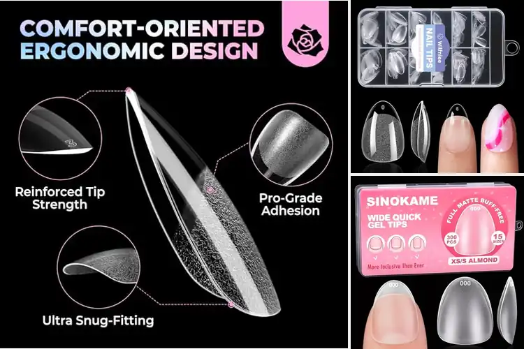 Detailed view of Best Easy Fit Almond Nail Tips