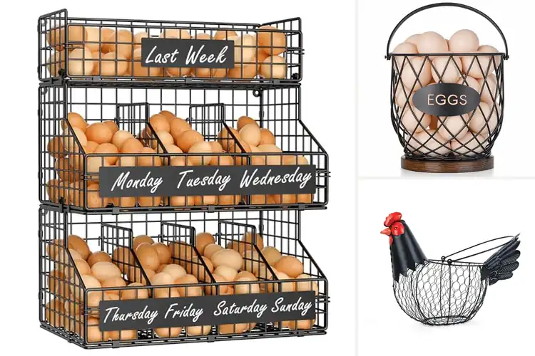 Detailed view of Best Farm Egg Storage Baskets