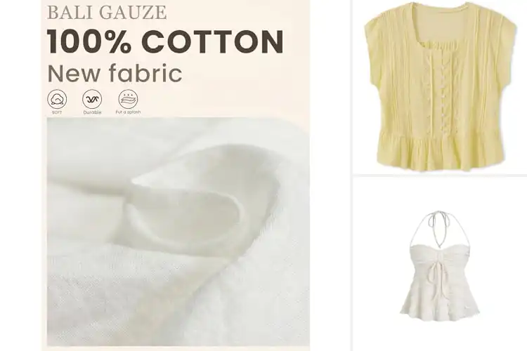 Detailed view of Best Flowy Beach Tops to Keep You Cool & Stylish