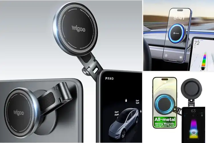Detailed view of Best Foldable Hidden Phone Holder For Tesla