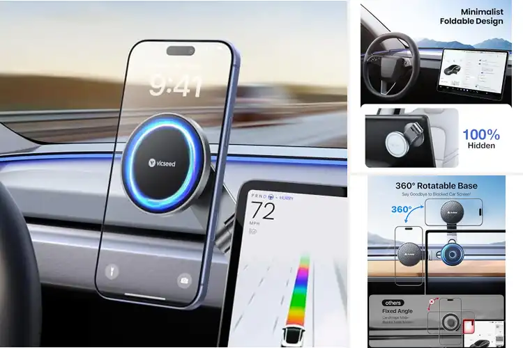 Detailed view of Best Foldable Hidden Tesla Phone Holder