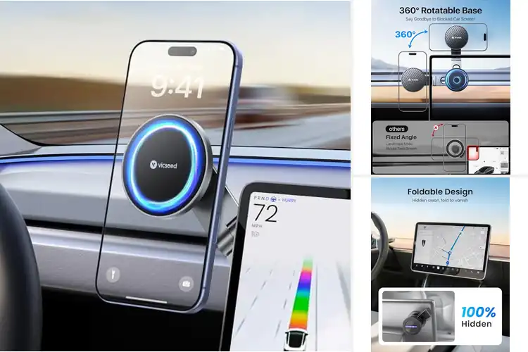 Detailed view of Best Foldable Tesla Phone Holder