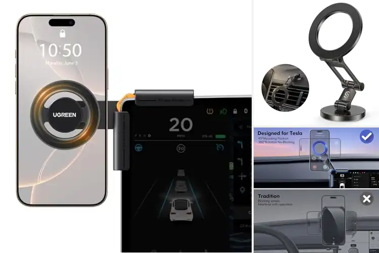 Detailed view of Best Magnetic Car Phone Mount For Tesla