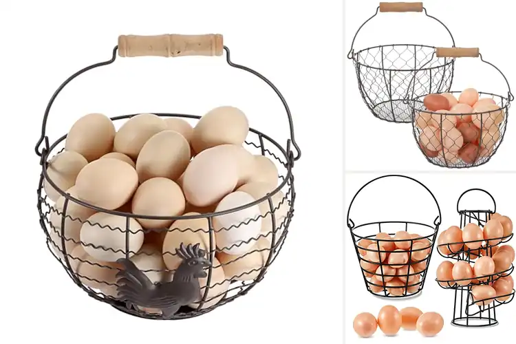 Detailed view of Best Metal Egg Holder With Durable Mesh Design