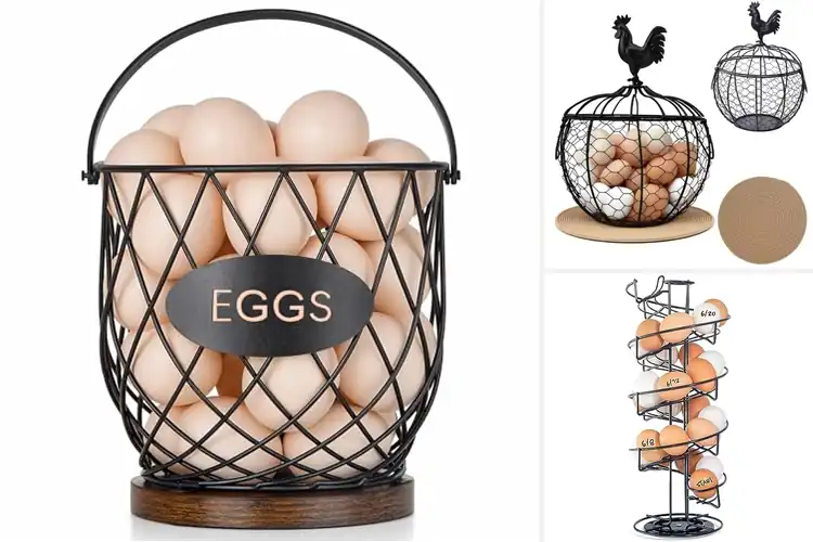 Detailed view of Best Non Slip Base Egg Storage Basket