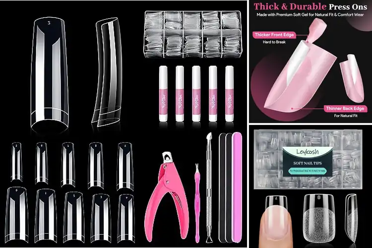 Detailed view of Best Pre-Numbered Nail Tips Set