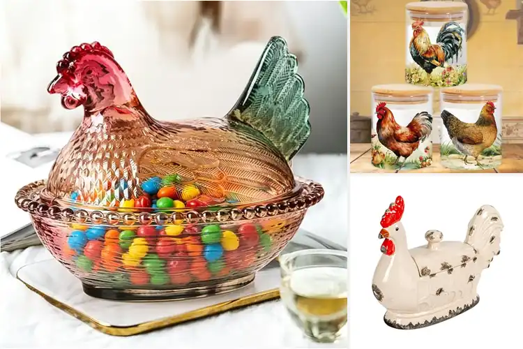 Detailed view of Best Rooster Lid Decor