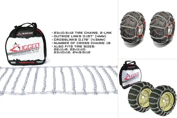 Detailed view of Best UTV Plowing Tire Chains