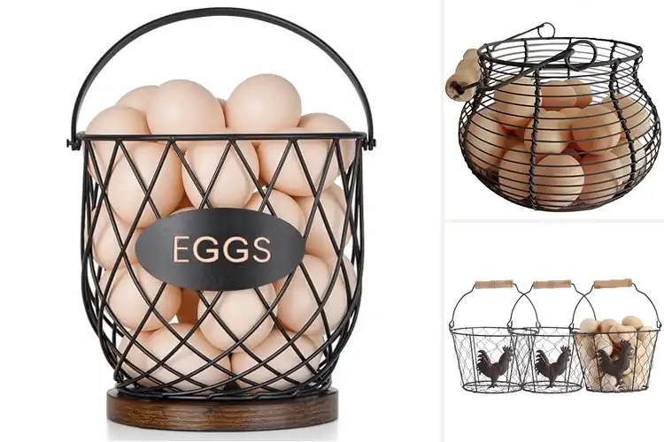 Detailed view of Best Wire Egg Baskets For Countertops