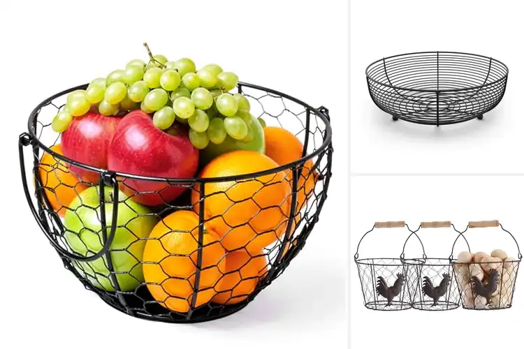 Detailed view of Best Wire Fruit And Egg Baskets for a Tidy Kitchen