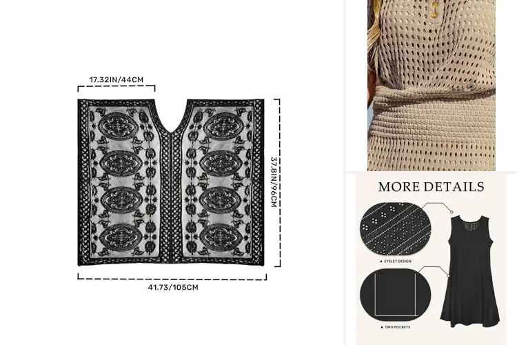 Detailed view of Best Women’s Swim Coverups: Chic Styles for Cool Comfort